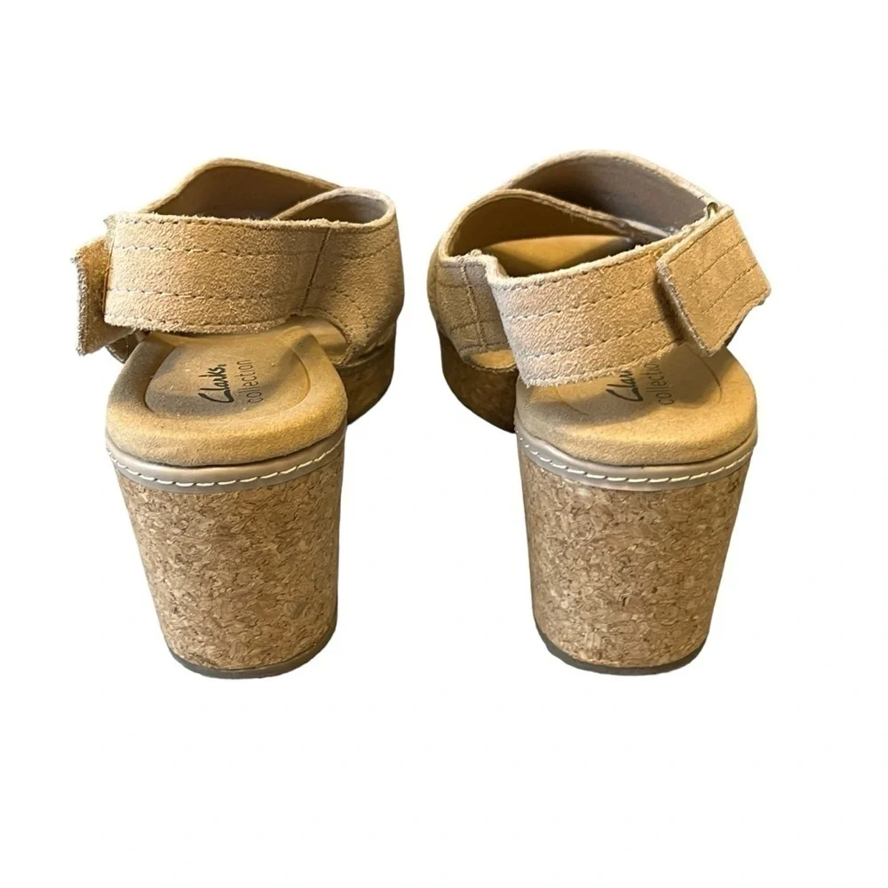Clark’s Giselle Coast Wedge Sandal. Sand Color. Size 11 #1379